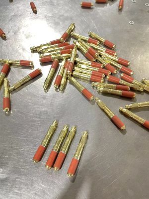 알루미늄 주사 가루 포장기 회색 강철 고압 10 * 60mm 8 * 55mm